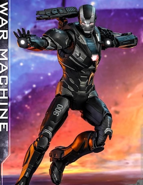 Figura de colección Marvel Avengers Endgame War Machine deluxe Hot Toys con luz