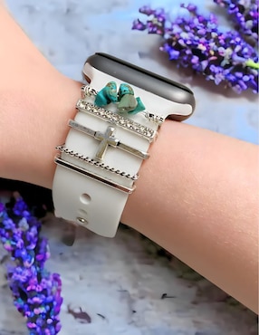 Charm Para Correa De Smartwatch Mamá Pulpo rocas turquesa