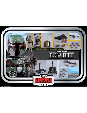 Figura de colección Star Wars The Empire Strikes Back Boba Fett aniversario Hot Toys