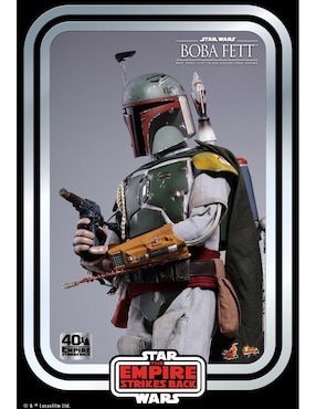 Figura de colección Star Wars The Empire Strikes Back Boba Fett aniversario Hot Toys