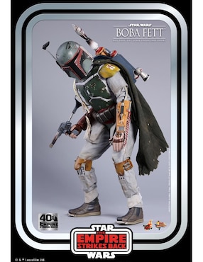 Figura de colección Star Wars The Empire Strikes Back Boba Fett aniversario Hot Toys
