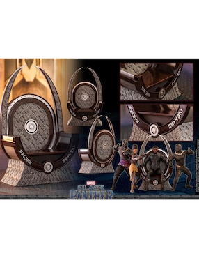 Diorama Black Panther: Wakanda Forever Black Panther deluxe Hot Toys con luz