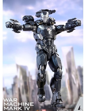 Figura de colección Marvel Avengers Endgame War Machine especial Hot Toys con luz