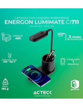 Lámpara de mesa Acteck led