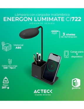 Lámpara de mesa Acteck led