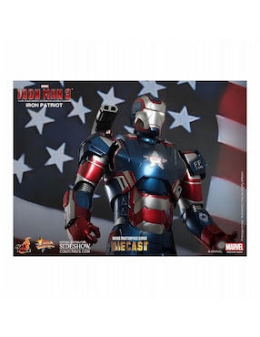 Figura Iron Man Iron Patriot deluxe Hot Toys con luz