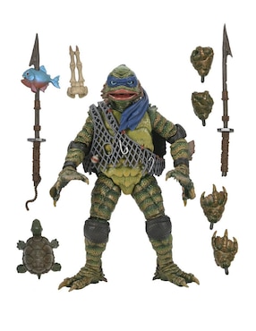 Figura De Colección Tortugas Ninja Ultimate Leonardo As The Creature Neca Articulada