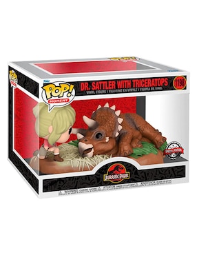 Funko Pop Pop! Jurassic Park Dr Sattler with triceratops