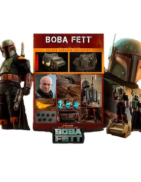 Figura de colección Star Wars The Book Of Boba Fett deluxe Hot Toys con luz