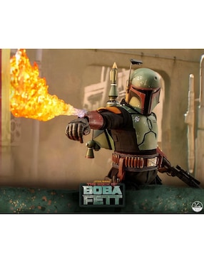 Figura de colección Star Wars The Book Of Boba Fett deluxe Hot Toys con luz