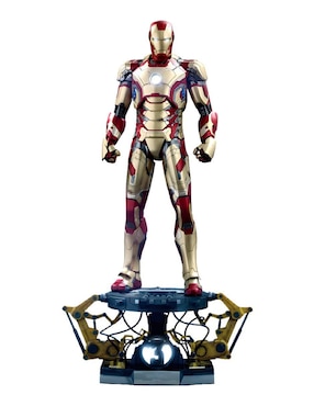 Figura de colección Marvel Studios: Iron Man Iron Man deluxe Hot Toys con luz