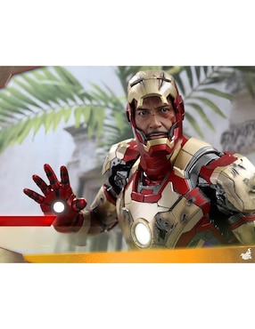 Figura de colección Marvel Studios: Iron Man Iron Man deluxe Hot Toys con luz