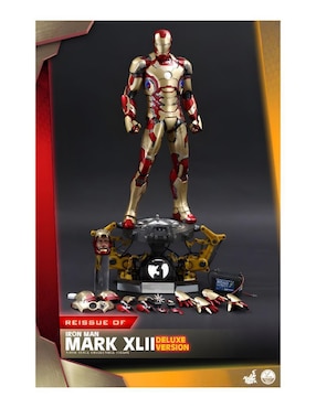 Figura de colección Marvel Studios: Iron Man Iron Man deluxe Hot Toys con luz