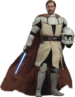 Figura De Colección Star Wars: The Clone Wars Obi Wan Kenobi Hot Toys Articulado