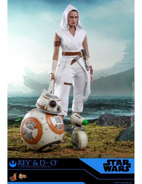 Set figuras acción Star Wars The Force Awakens Rey y D-O collectors Hot Toys