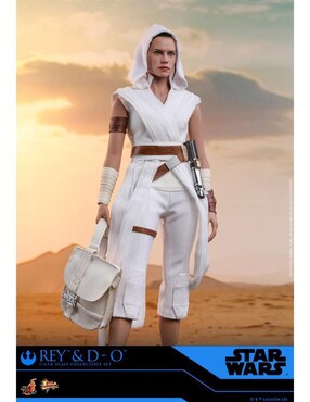 Set figuras acción Star Wars The Force Awakens Rey y D-O collectors Hot Toys