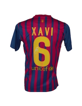 Jersey Autografiado Por Xavi Hernández Club De Idolos