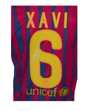 Jersey autografiado por Xavi Hernández Club de Idolos