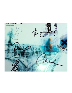 Disco de Vinilo autografiado por Radiohead Club de Idolos