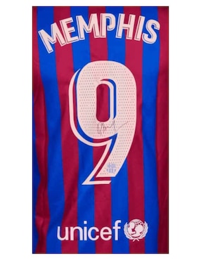 Jersey autografiado por Memphis Depay Club de Idolos