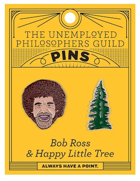 Pin Unemployed Philosophers Guild de metal Bob Ross