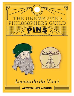 Pin Unemployed Philosophers Guild de metal Leonardo da Vinci