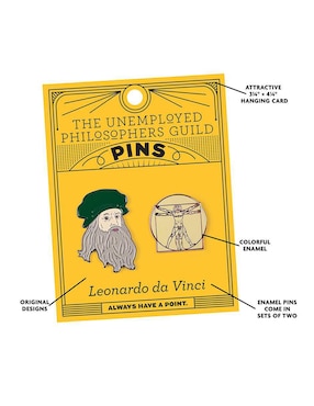 Pin Unemployed Philosophers Guild de metal Leonardo da Vinci