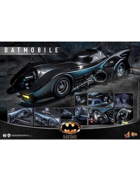 Figura de colección articulada Batman Batmobile collectors Hot Toys con luz