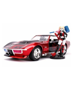 Vehículo Jada DC Harley Quinn & 1969 Chevy Corvette Stingray