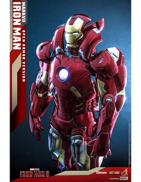 Figura de colección articulada Marvel Avengers: Iron Man Iron Man Mark VII collectors Hot Toys con luz