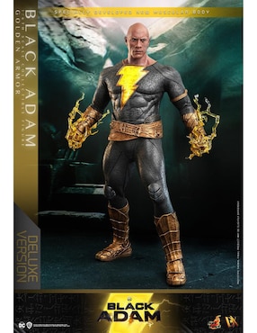Figura de colección articulada Black Adam deluxe Hot Toys con luz