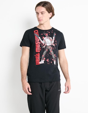 Playera Chainsaw Man Cuello Redondo Para Hombre