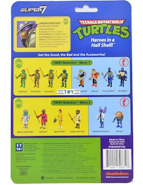 Figura coleccionable articulada Teenage Mutant Ninja Turtles Donatello Super 7 Reaction