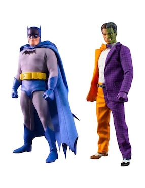 Set Figuras Acción Articuladas Batman Y Dos Caras Mezco