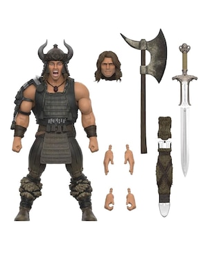 Figura de colección articulada Conan El Barbaro Conan Battle of Mounds ultimate Mezco