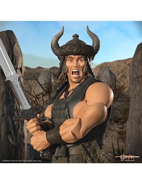 Figura de colección articulada Conan El Barbaro Conan Battle of Mounds ultimate Mezco
