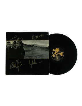 Disco de vinilo autografiado por U2 Club de Idolos