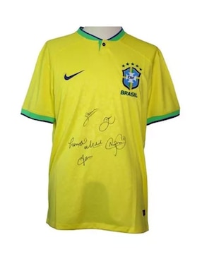 Jersey Autografiado Por Equipo De La Selección De Brasil Club De Idolos