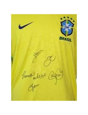 Jersey autografiado por Equipo de la Selección de Brasil Club de Idolos
