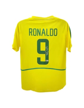 Jersey Autografiado Por Ronaldo Nazário Club De Idolos