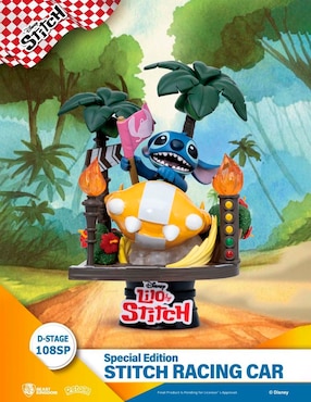 Figura de colección Stitch Stitch Rancing Car especial Beast Kingdom