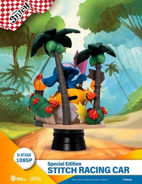 Figura de colección Stitch Stitch Rancing Car especial Beast Kingdom