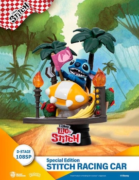 Figura de colección Stitch Stitch Rancing Car especial Beast Kingdom