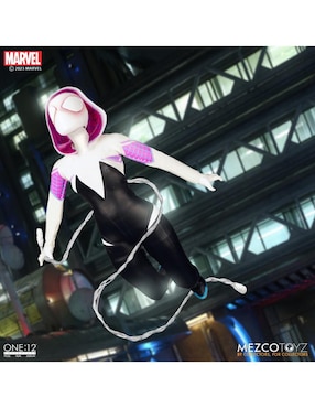 Figura de colección articulada Spider-Man Across the Spiderverse Ghost-Spider deluxe Mezco
