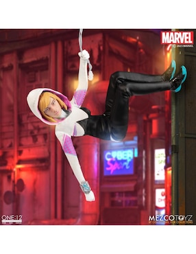 Figura de colección articulada Spider-Man Across the Spiderverse Ghost-Spider deluxe Mezco