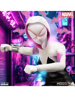 Figura de colección articulada Spider-Man Across the Spiderverse Ghost-Spider deluxe Mezco