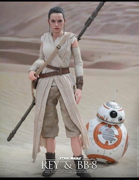 Figura de colección articulada Star Wars The Force Awakens Rey y BB-8 collectors Hot Toys