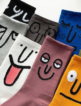 Calcetín Aerox EmojiBlack unisex