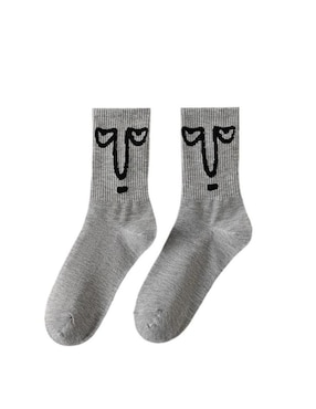 Calcetín antiderrapante Aerox EmojiGrey unisex