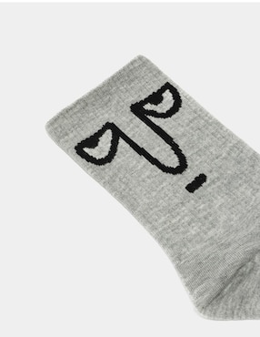 Calcetín antiderrapante Aerox EmojiGrey unisex